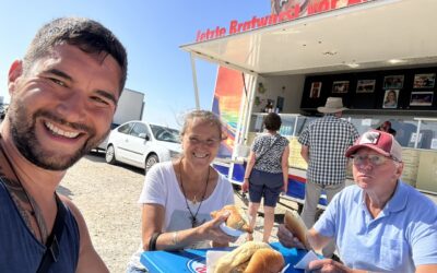 Letzte Bratwurst vor Amerika